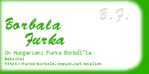 borbala furka business card